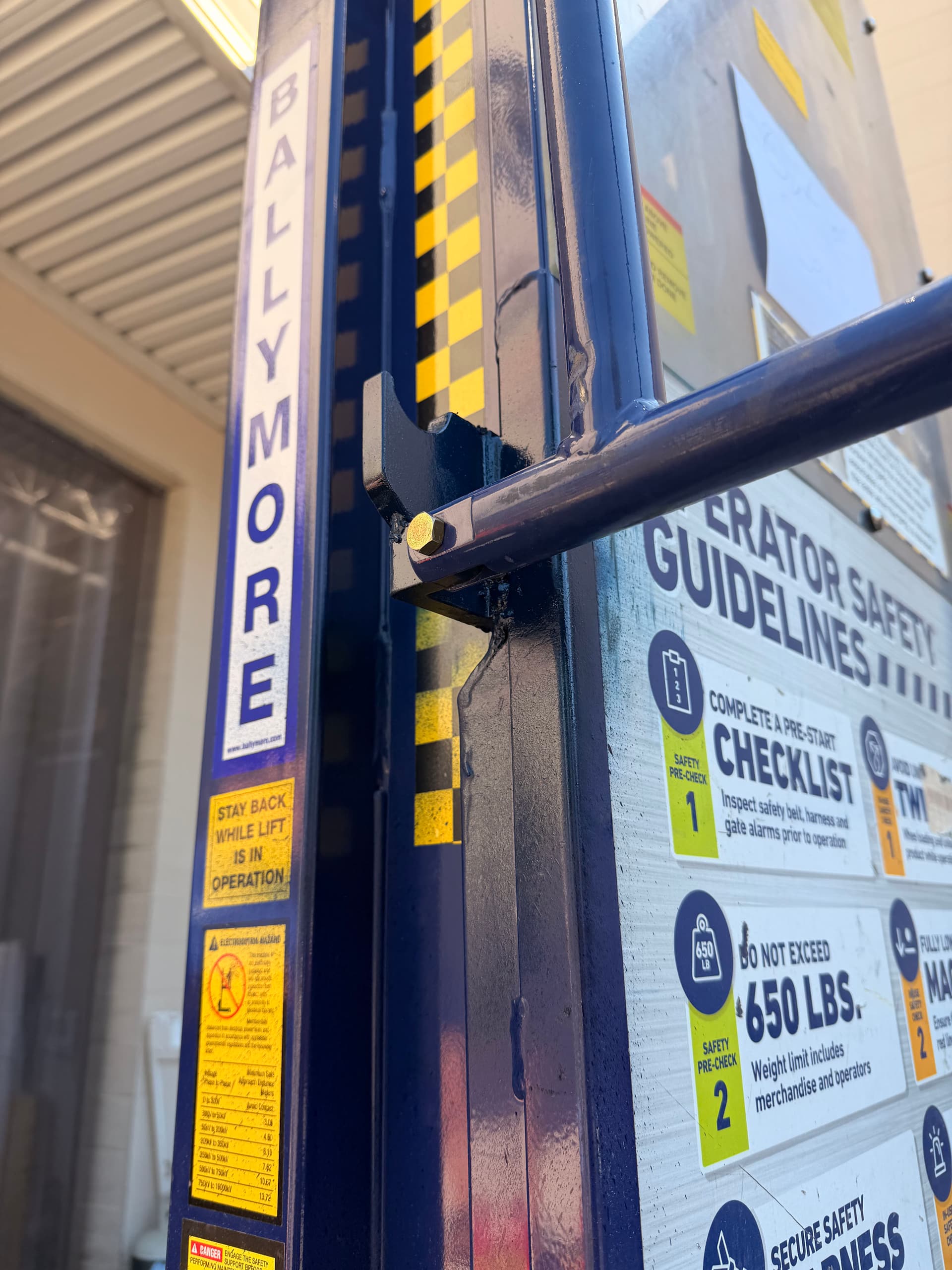 Gallery photos for Same-Day Welding Repair on a Lift Safety Door Bracket: Image #1