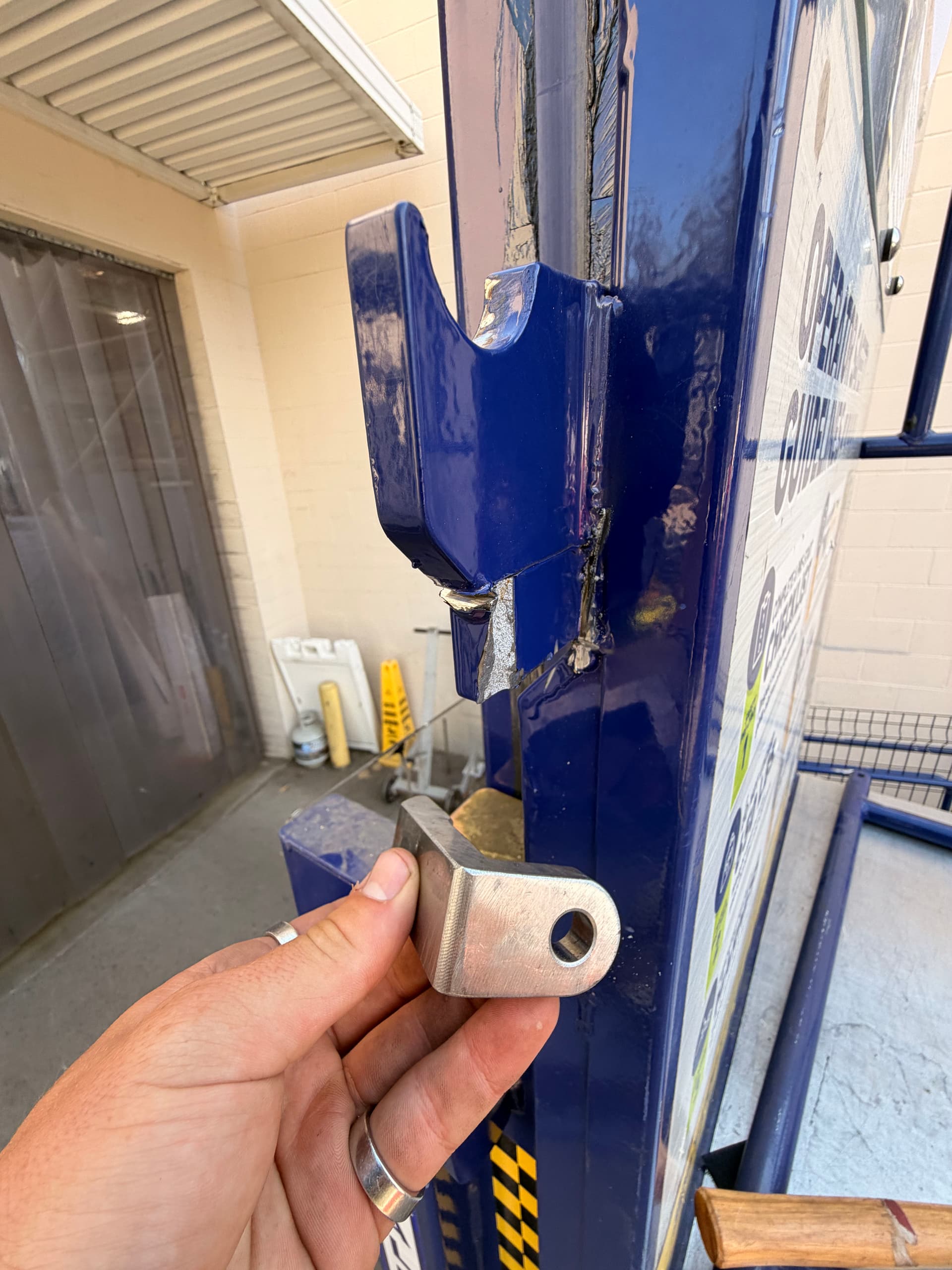 Gallery photos for Same-Day Welding Repair on a Lift Safety Door Bracket: Image #4
