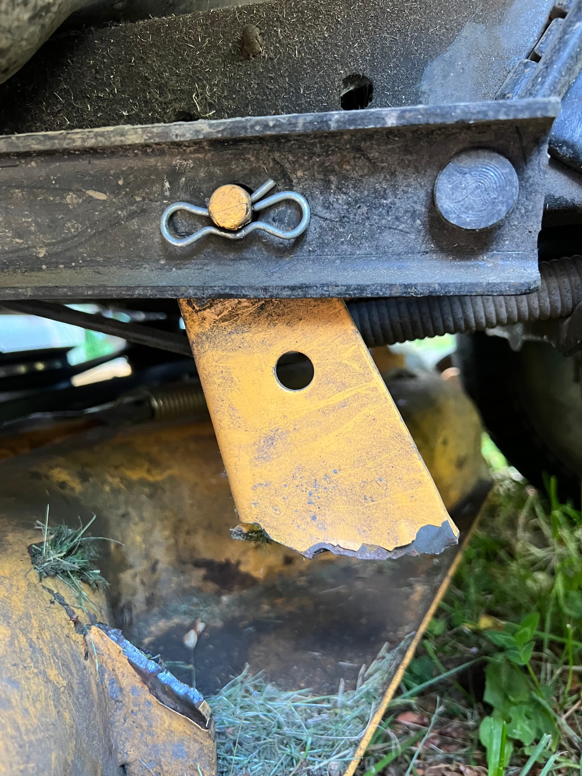 Mobile Welding Repair on a Broken Mower Guard Bracket