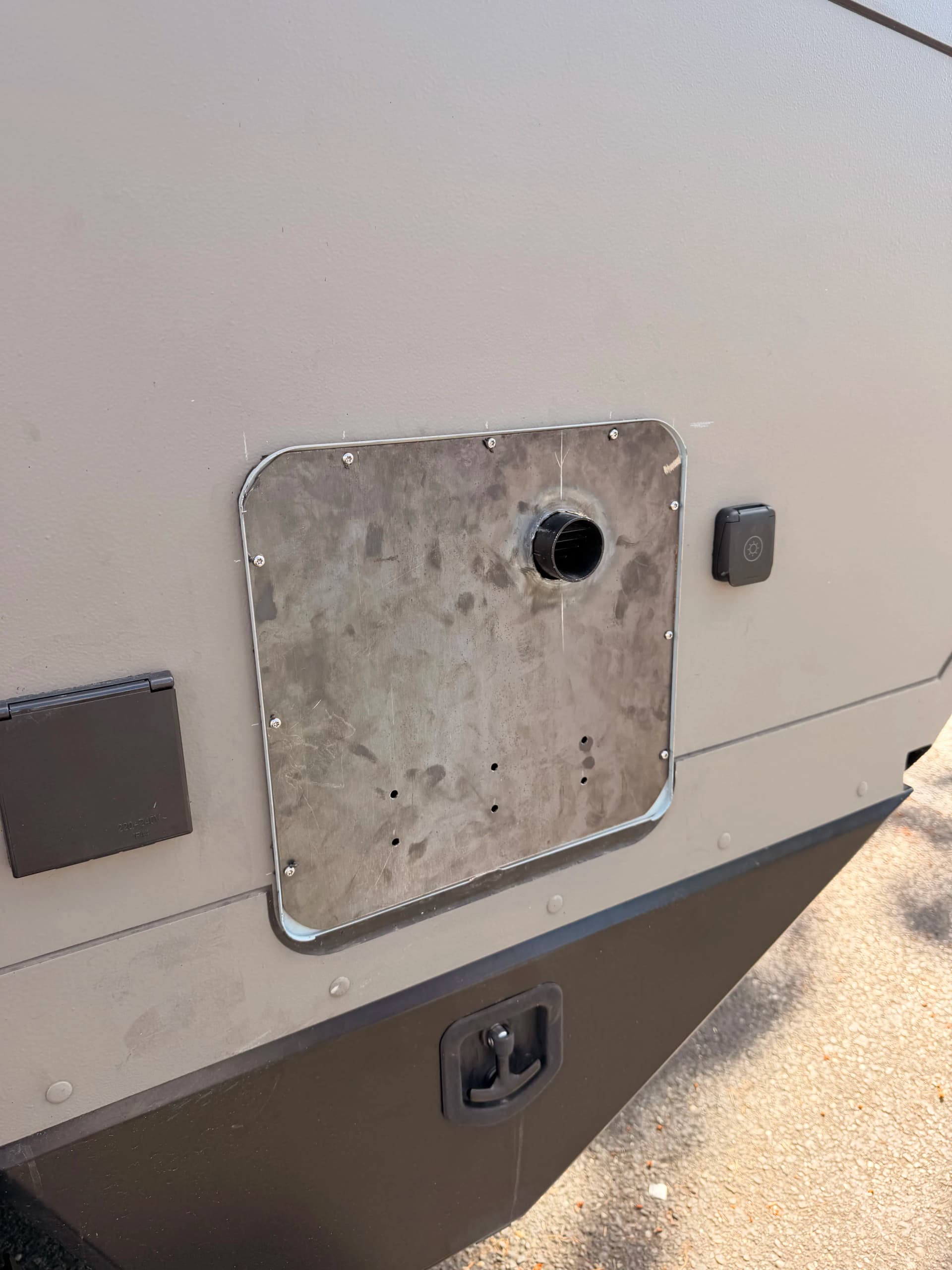 Custom Electrical Box Door Fabricated for a Camper Same Day