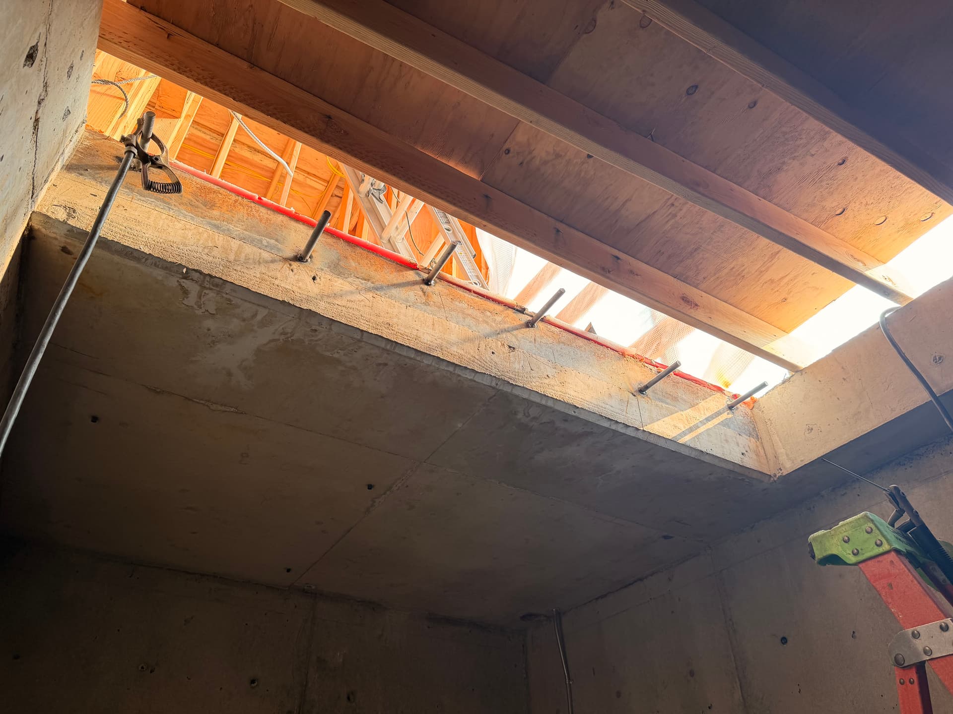 Support Bolt Installation for a Parking Garage Staircase image